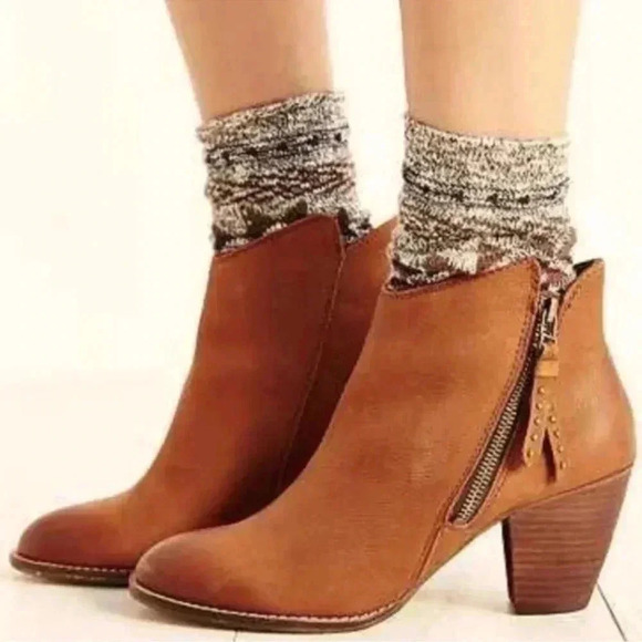 Steve Madden Whysper Leather Anke Boots Cognac Size 7. - Picture 2 of 11